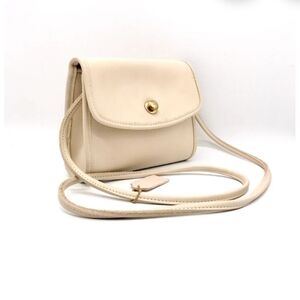 Coach Chrystie Vintage Rare Leather Crossbody Bag Ivory Off White